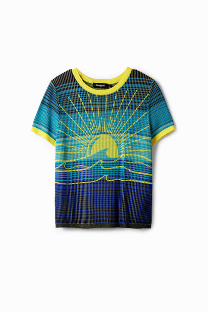 Knit wave T-shirt