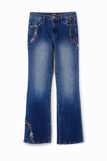 Floral flare jeans | Desigual