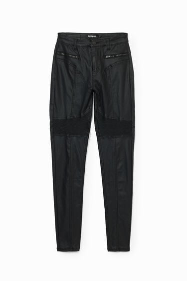 Slim leather-effect trousers | Desigual