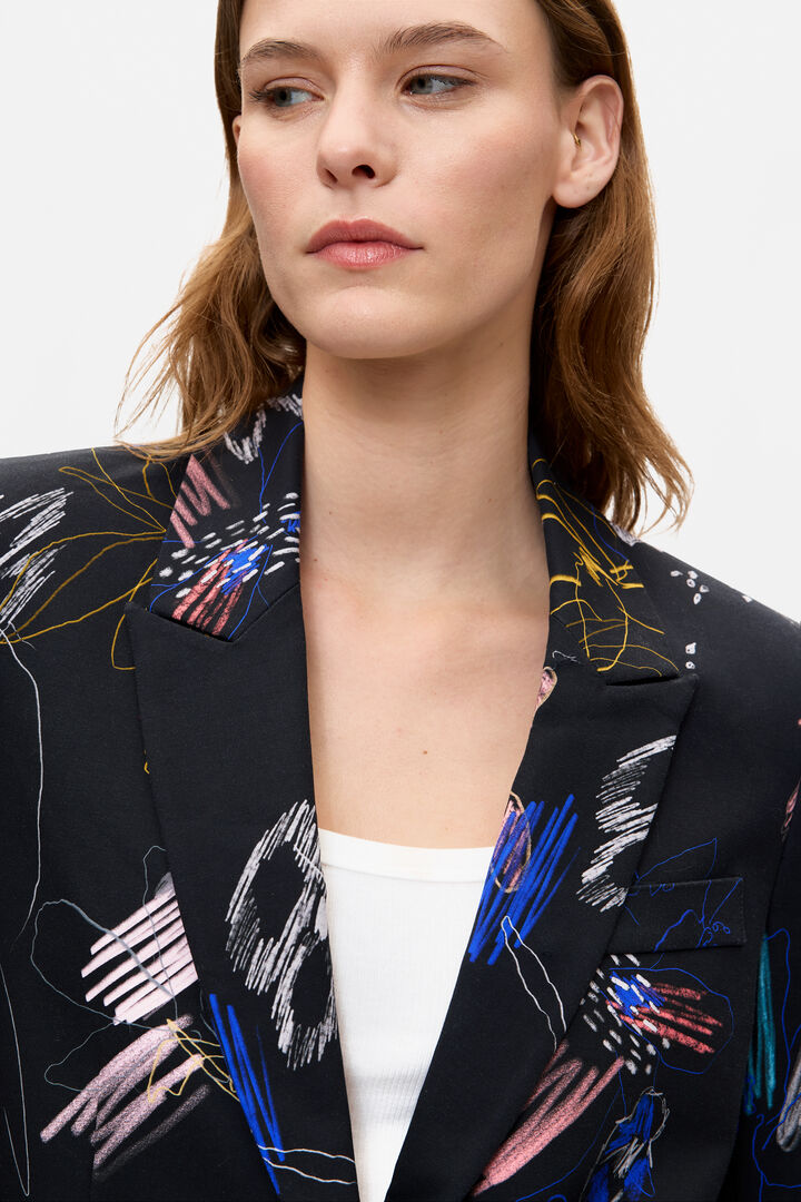 Floral Print Blazer