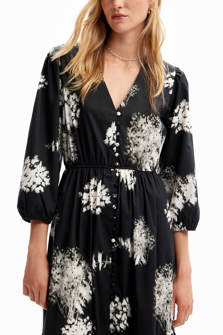 Floral midi shirt dress | Desigual