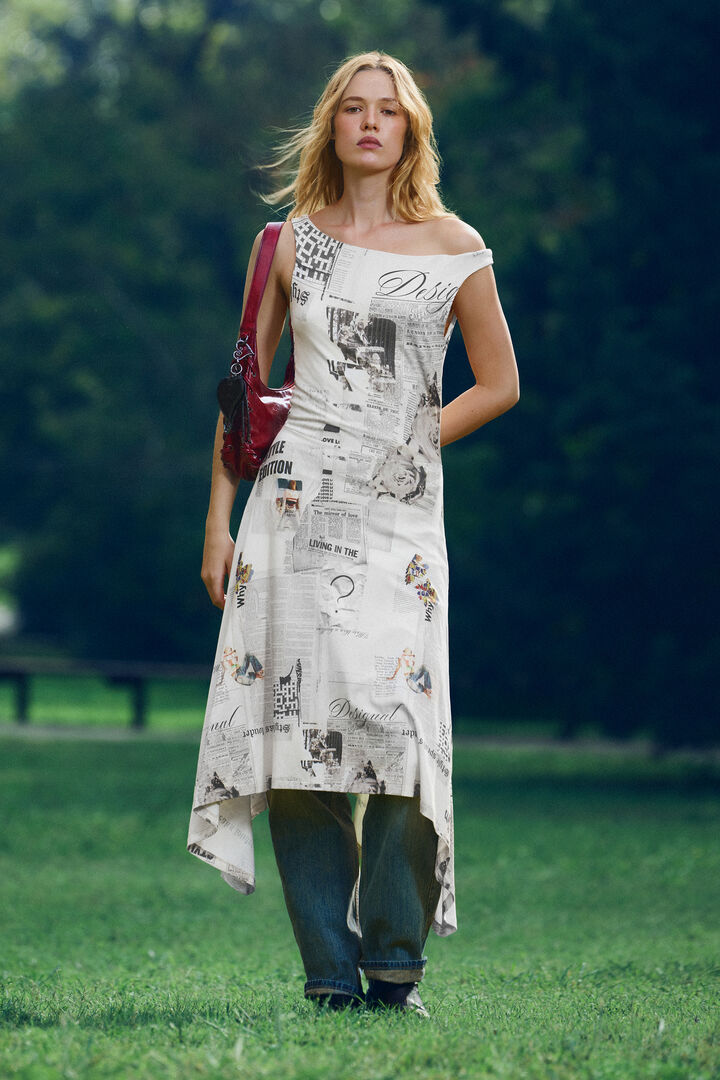 midi newspaper dress