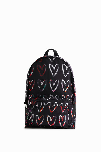 Folding backpack hearts