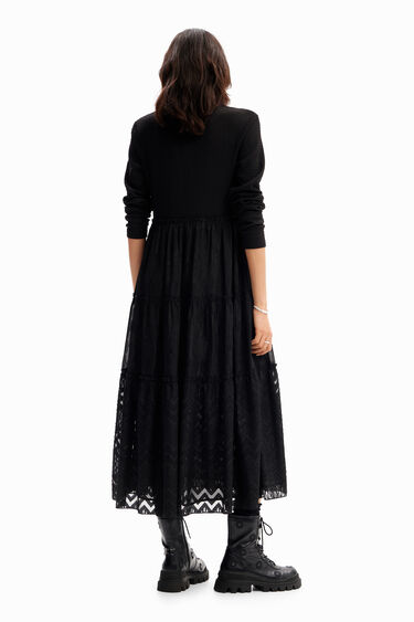 Vestido midi combinado | Desigual