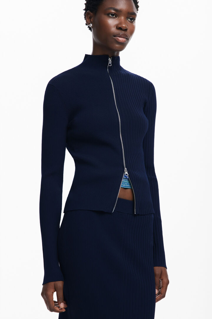 Ribbed knit sweater