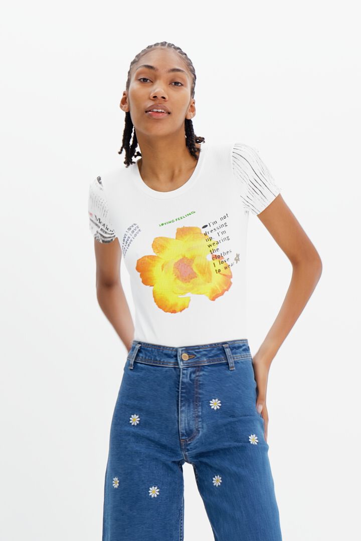 Ribbed print bodysuit | Desigual