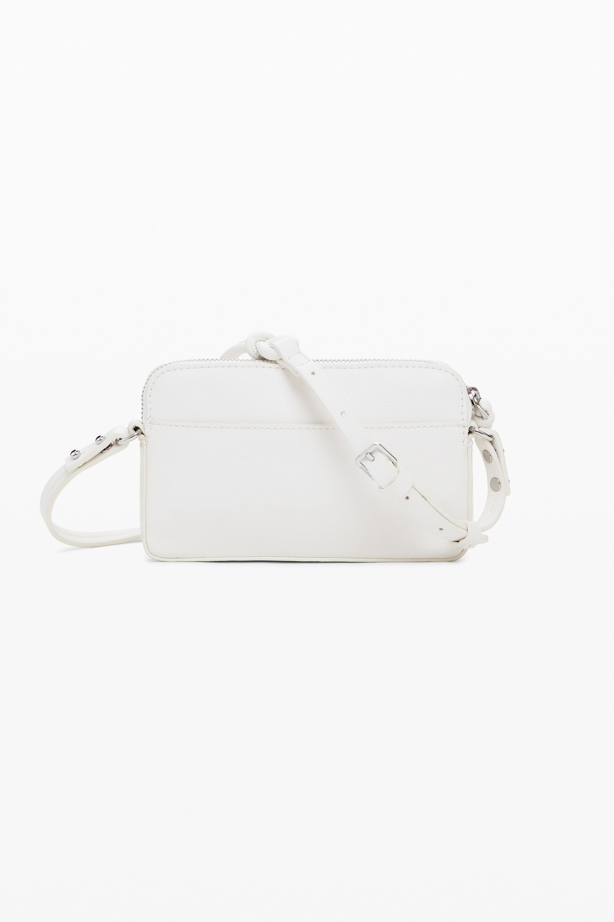 Desigual Others Faux Leather Wallet On A Strap In White
