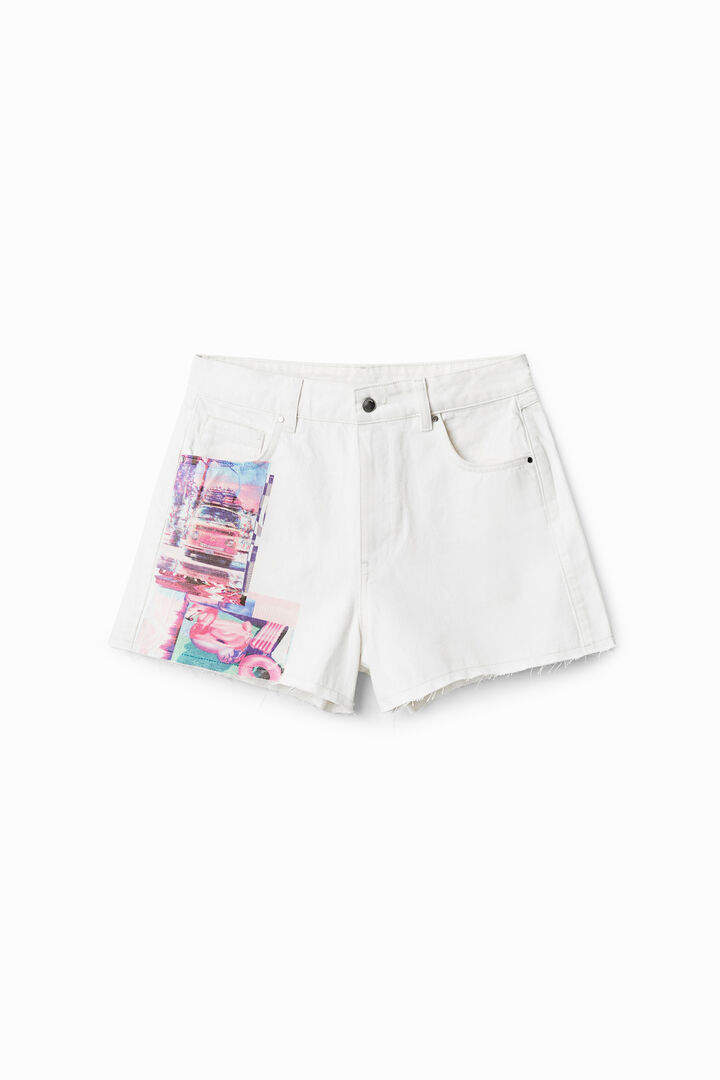 Denim shorts with patches | Desigual