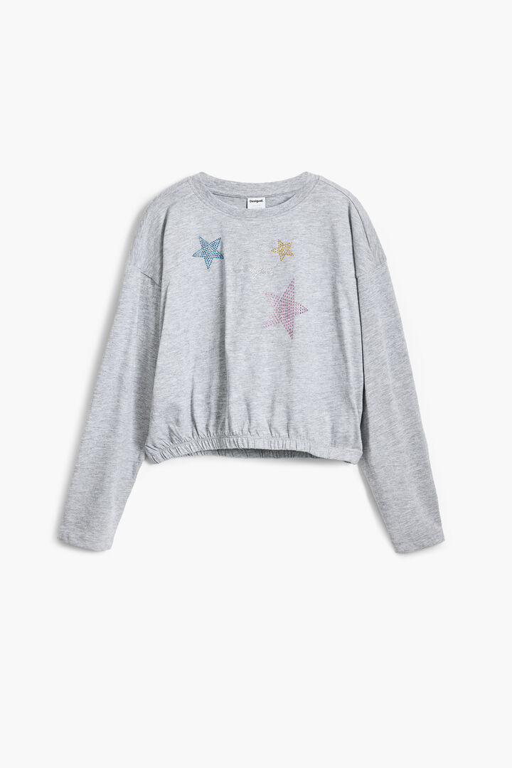T-shirt with star rhinestones | Desigual