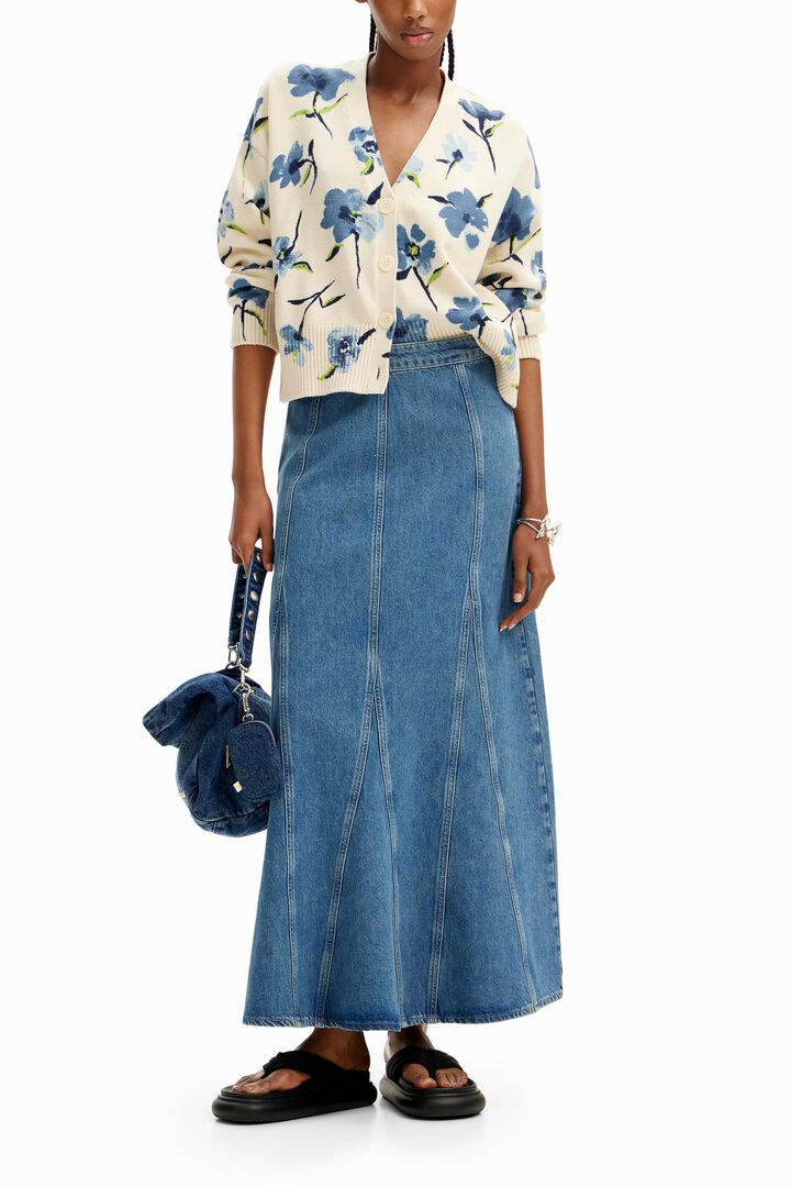 Cárdigan oversize flores | Desigual