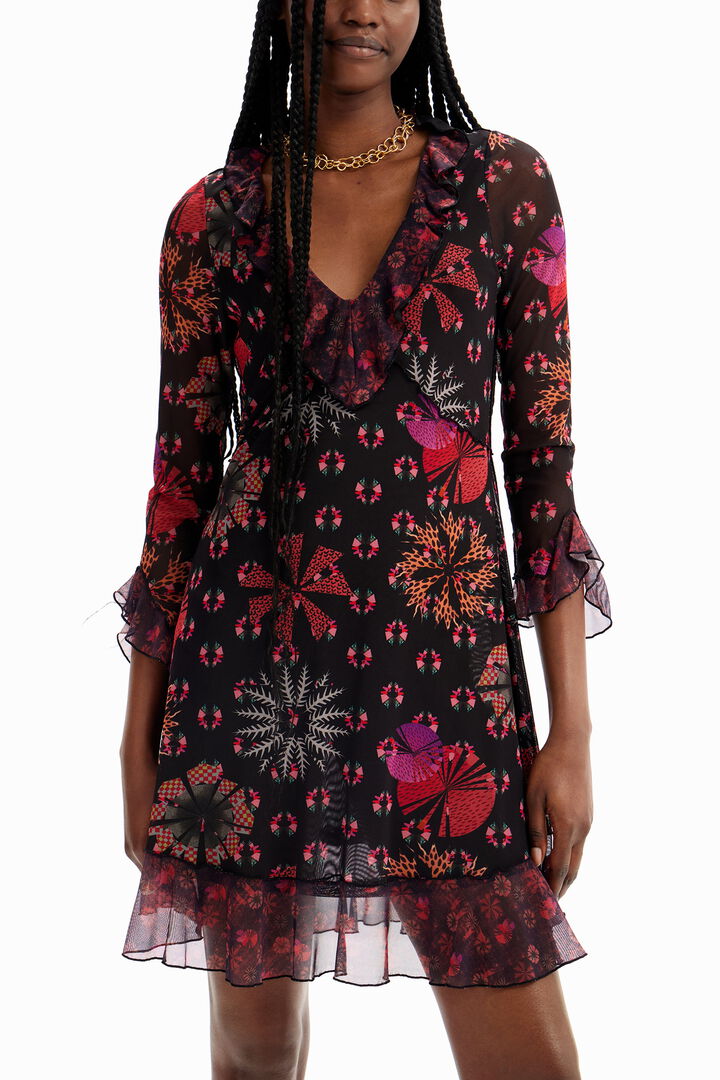 Short ruffle dress | Desigual