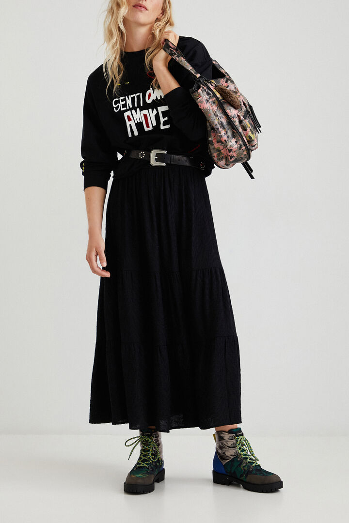 Falda midi evasé | Desigual
