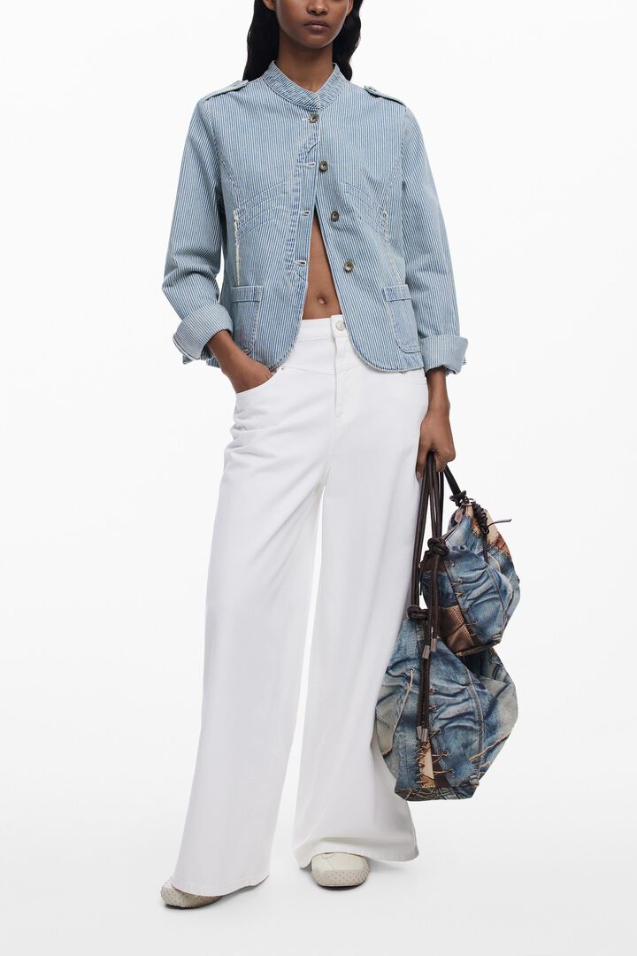 Striped Trucker Jacket