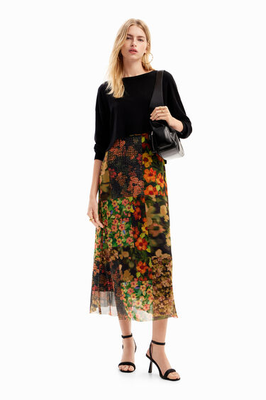 2-u-1 patchwork midi haljina | Desigual