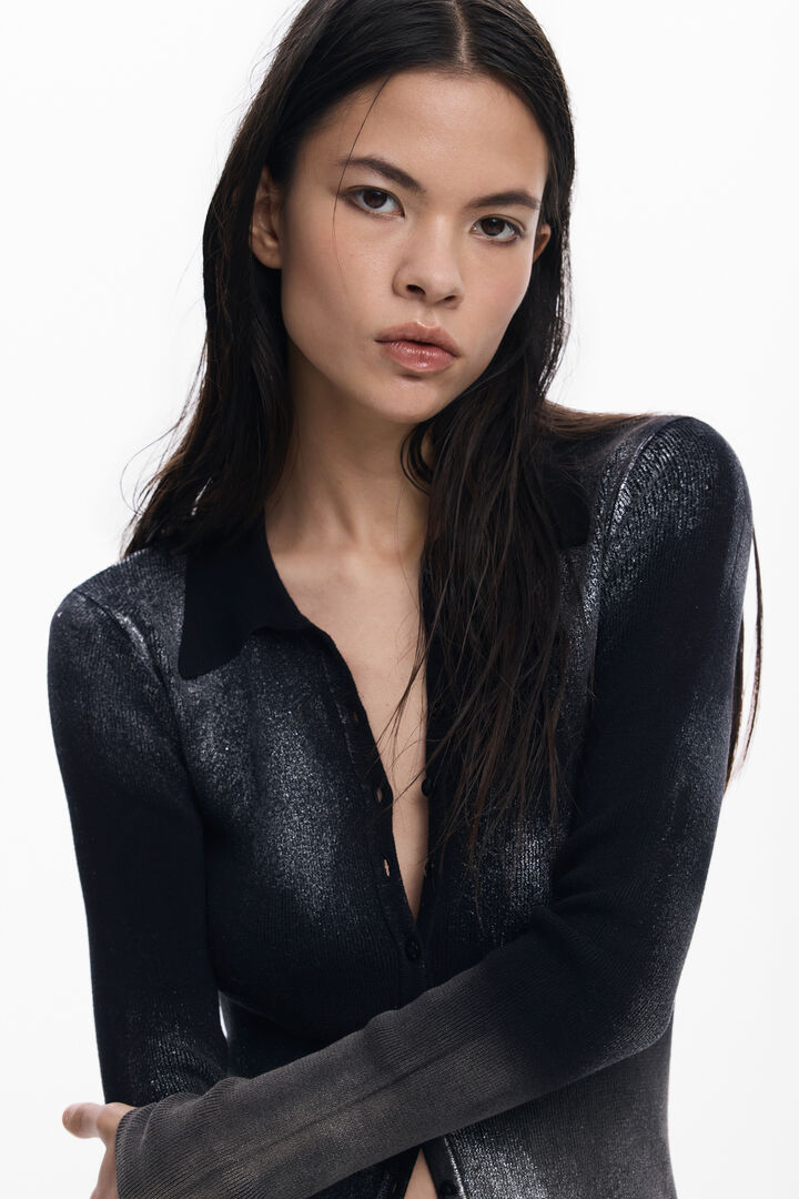 Buttoned knit T-shirt | Desigual