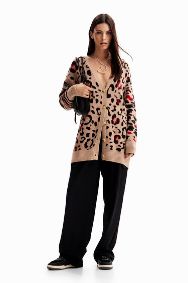 Oversize leopard cardigan | Desigual