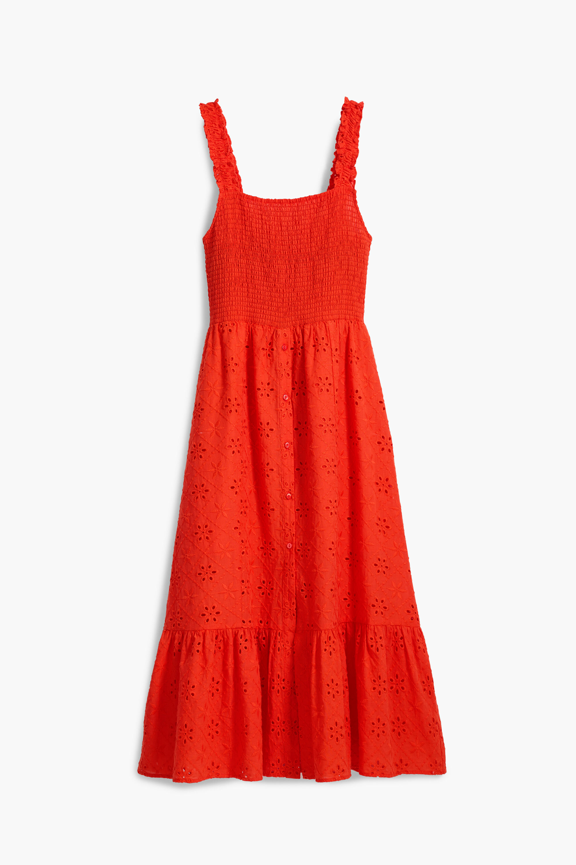 Geborduurde midi jurk