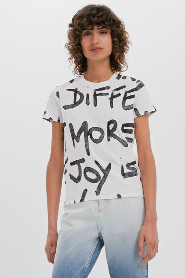 T-shirt met Manifesto-tekst | Desigual