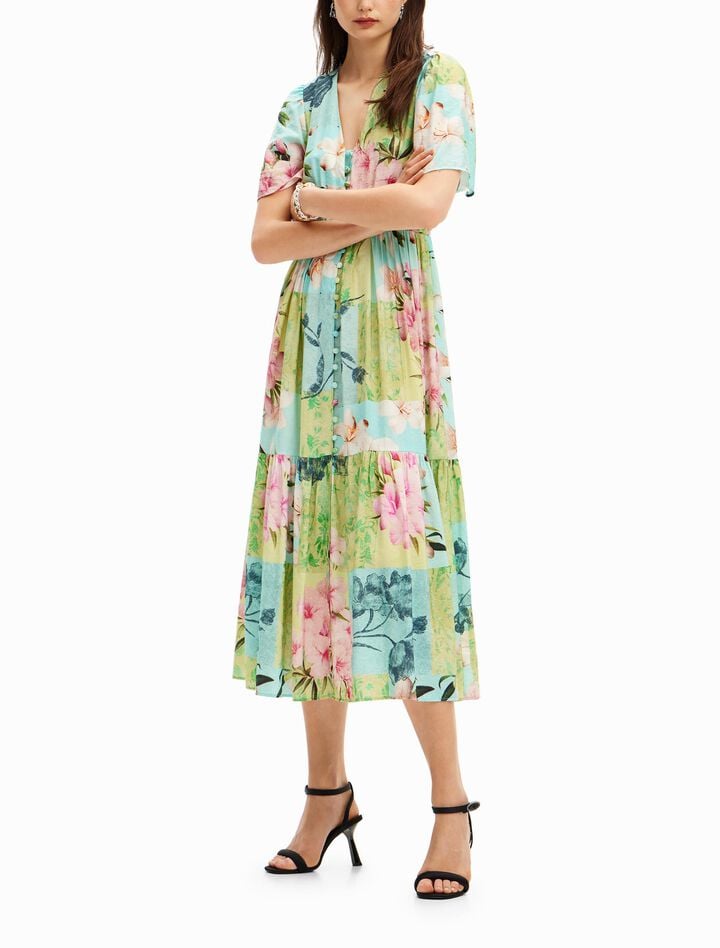 Cherry blossom midi dress | Desigual