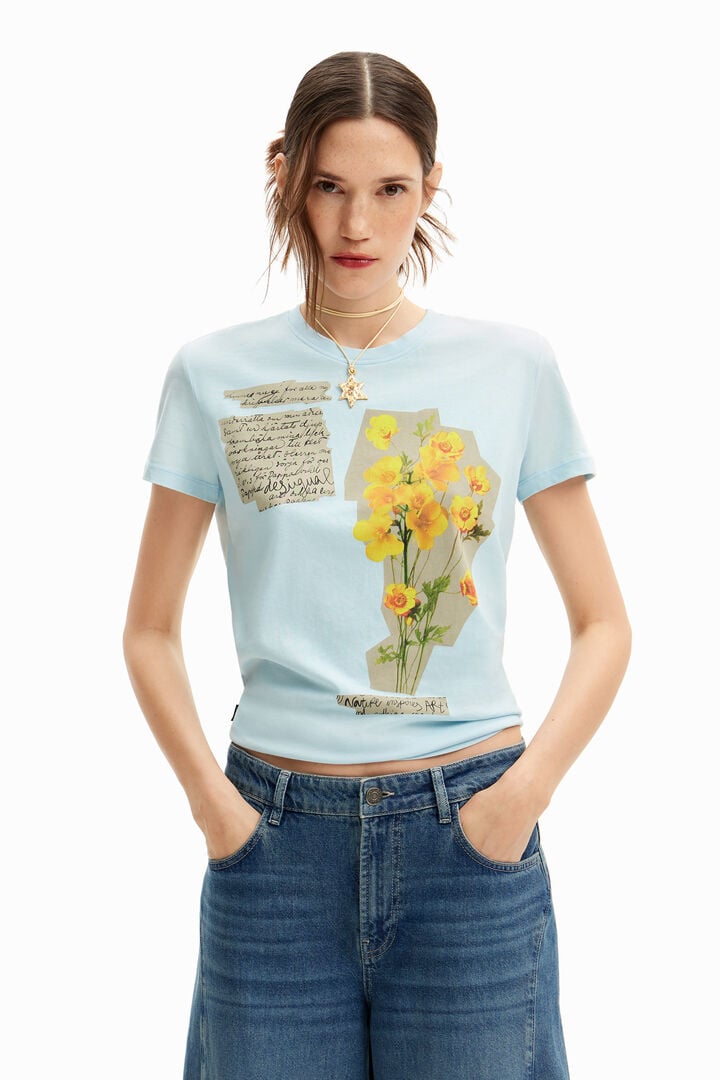 Camiseta parches flores