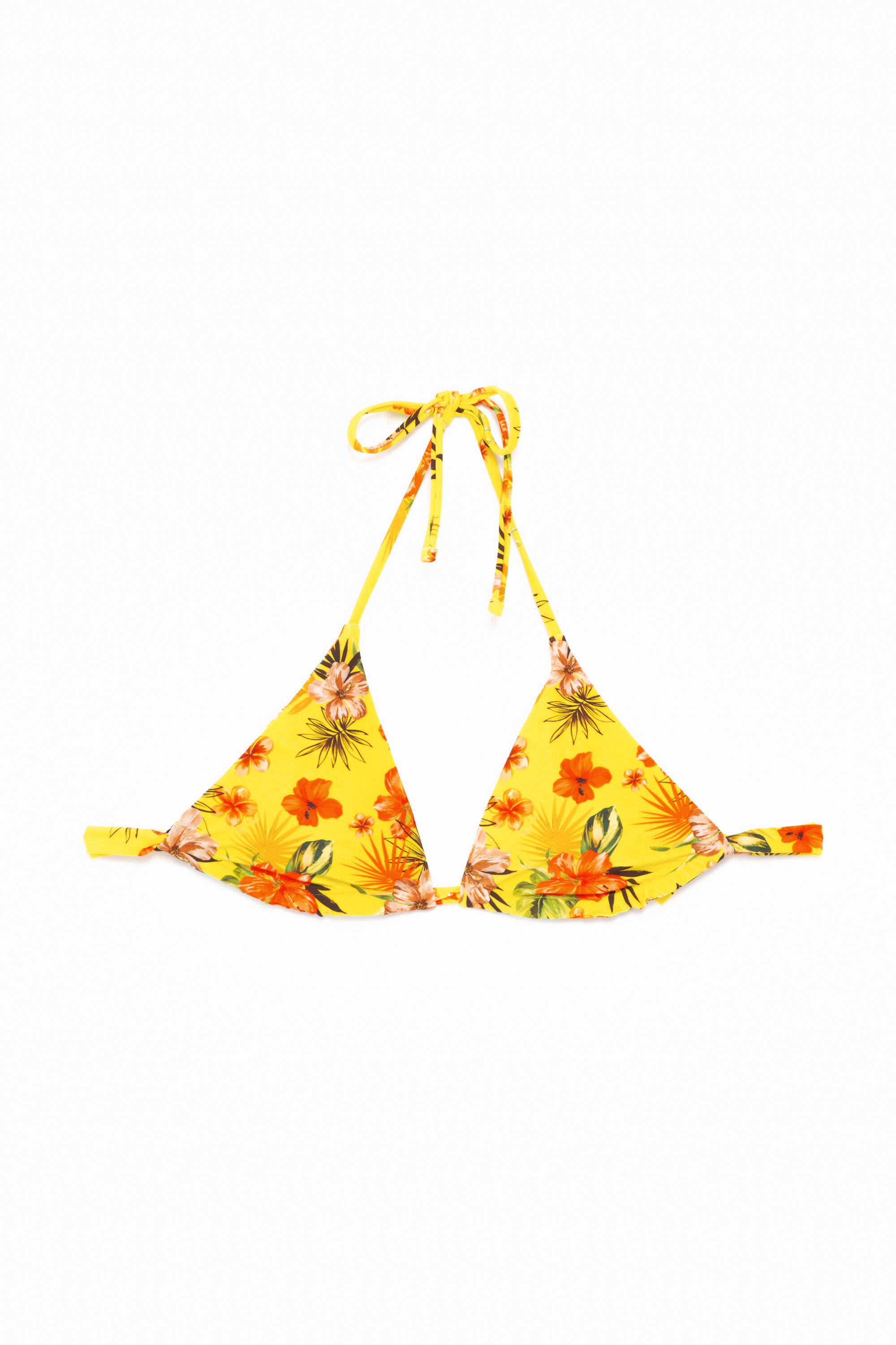 Triangular reversible bikini top