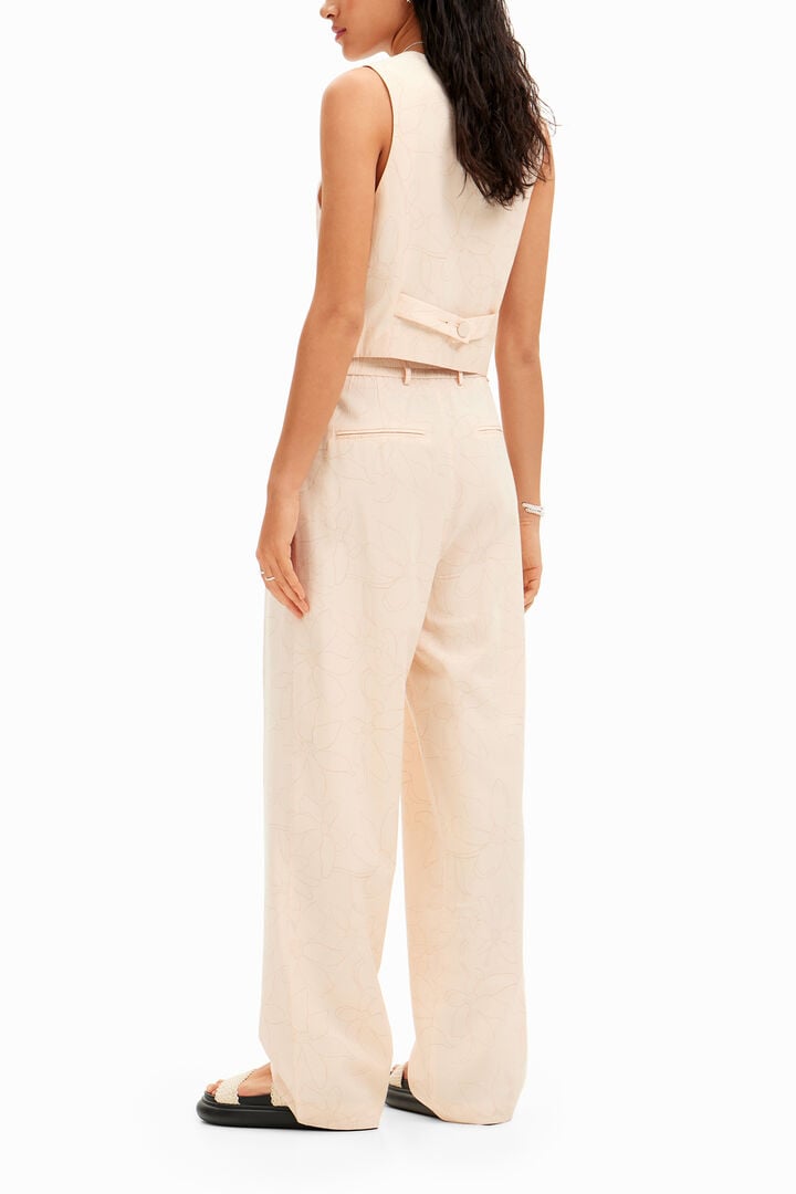 Tailored floral trousers | Desigual