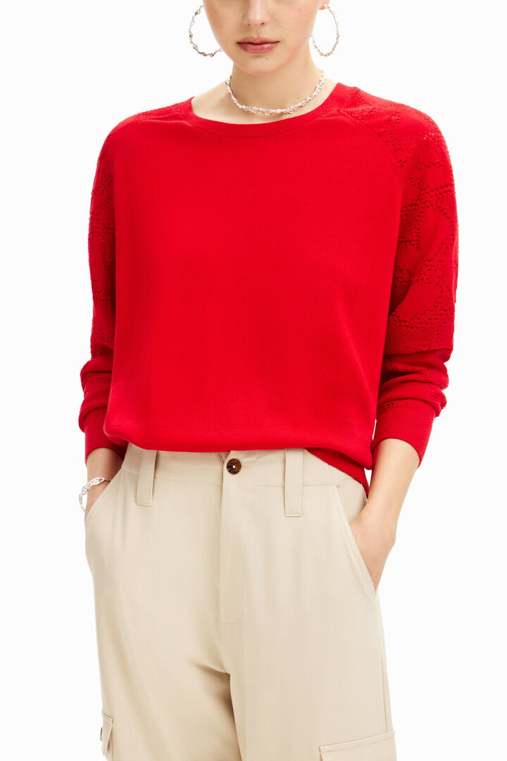 Textured floral pullover | Desigual