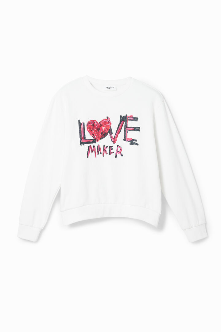 Sudadera mensaje bordado | Desigual