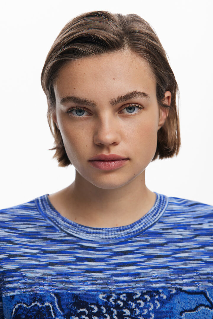 Camiseta de tricô marmorizada | Desigual