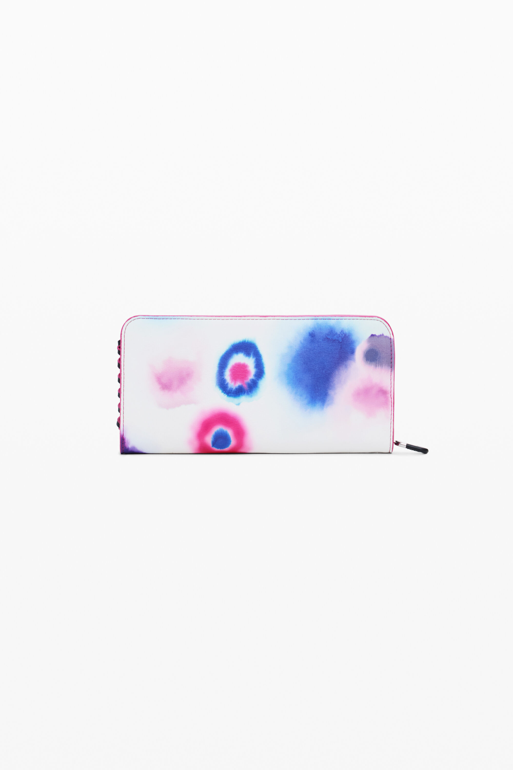 Desigual Detachable Elongated Tie-dye Wallet In Red