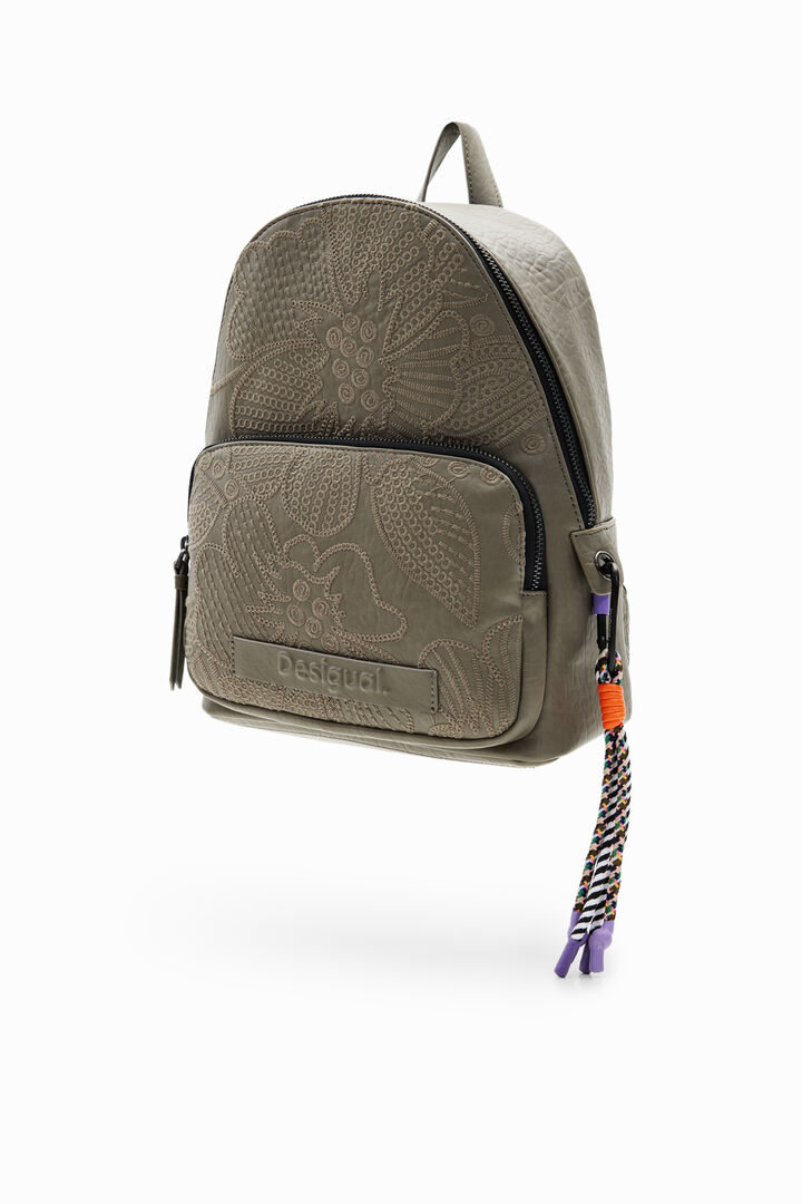 Small floral embroidery backpack | Desigual