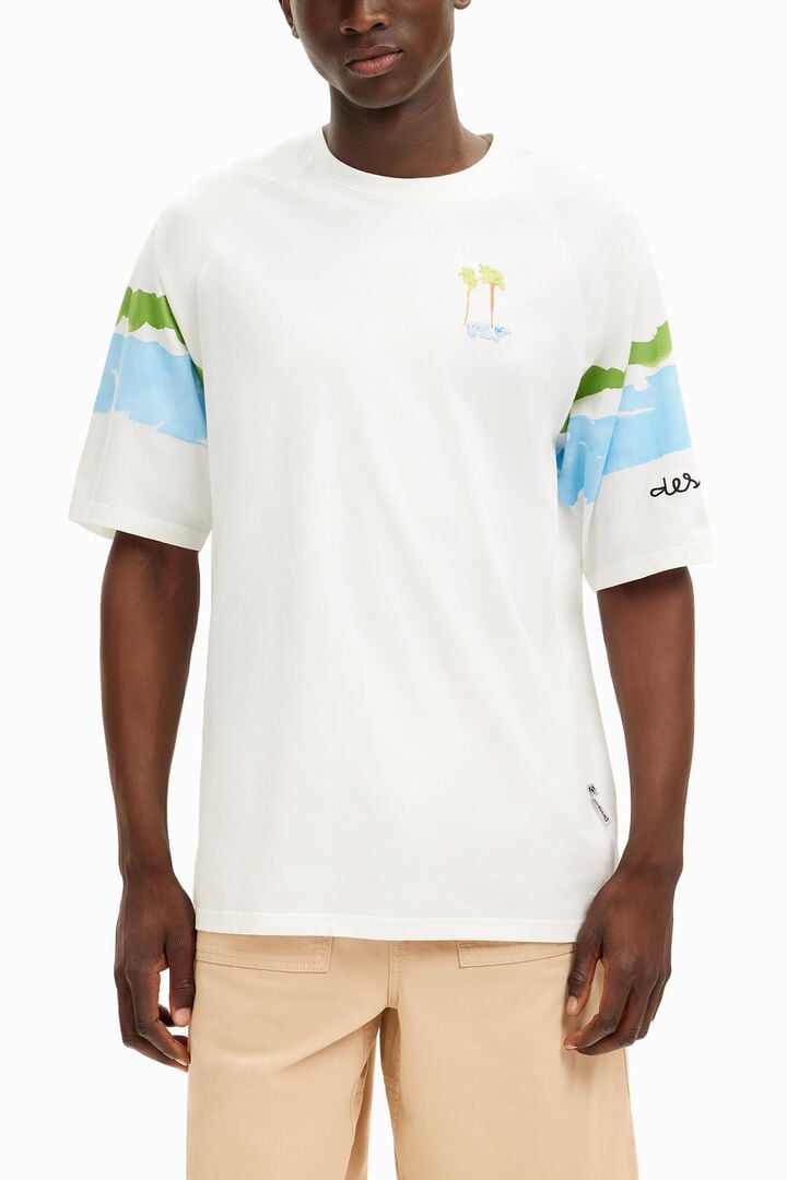Camiseta palmeras acuarela | Desigual