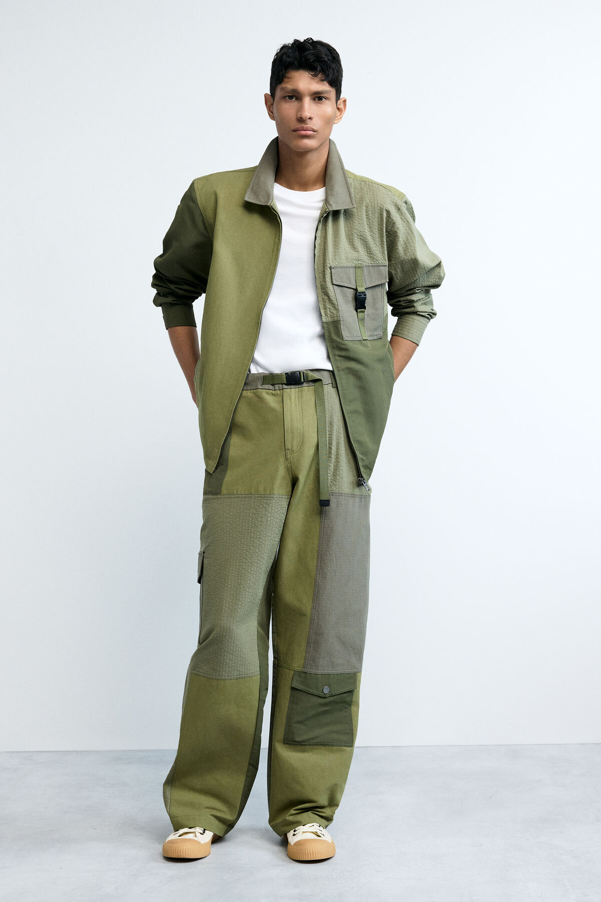 Military long pants green for men I Desigual.com