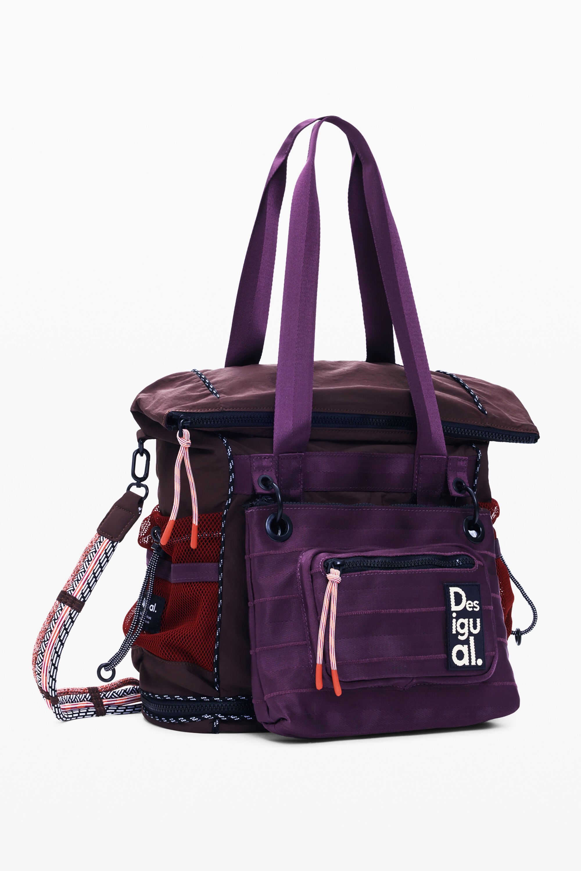 美品　Desigual 大型マルチポジションVOYAGERバックパック Large multiposition voyager backpack red women's accessories I