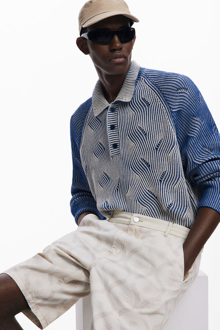 Heathered polo sweater | Desigual
