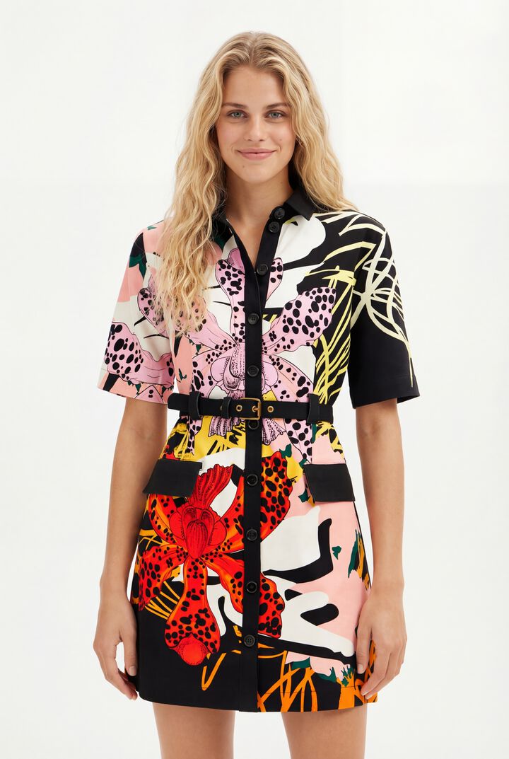 Short dress orchids M. Christian Lacroix | Desigual