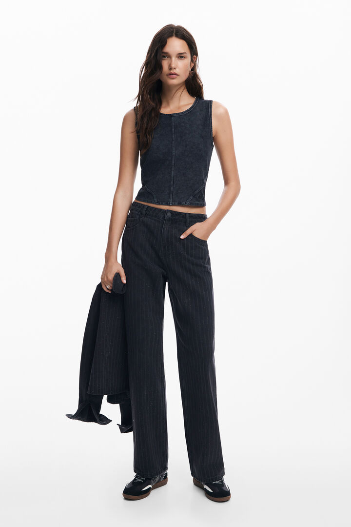 Washed effect knit T-shirt | Desigual