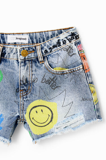 Shorts vaqueros Smiley® | Desigual
