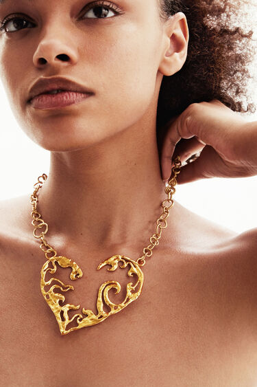 Zalio gold plated heart necklace | Desigual