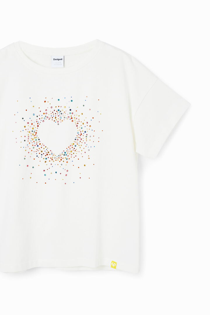 Rhinestone heart T-shirt | Desigual