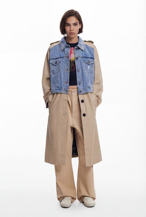 HYBRID DENIM TRENCH COAT