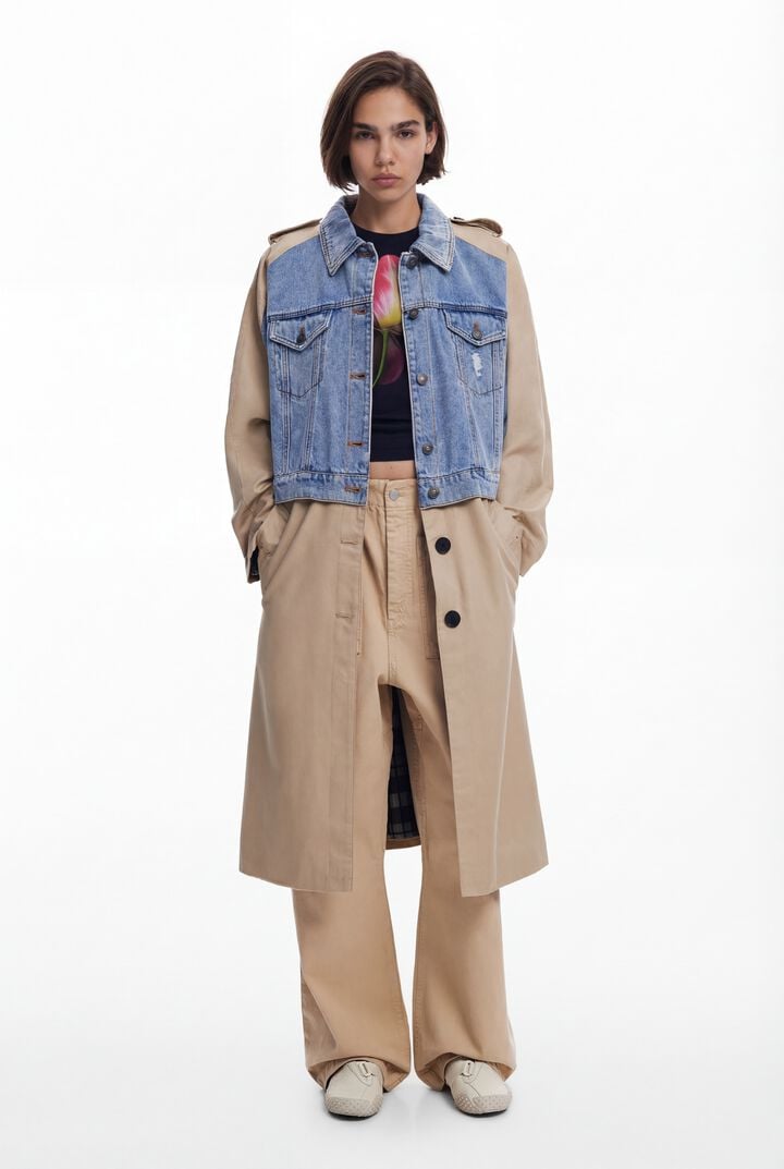 HYBRID DENIM TRENCH COAT