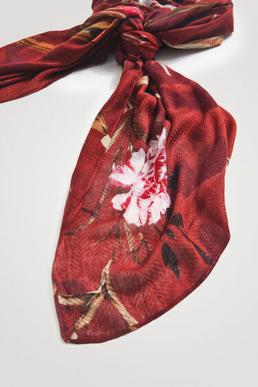 Rectangular foulard floral viscose | Desigual