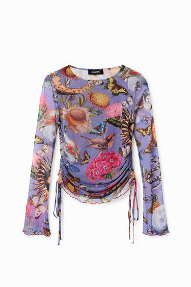 Fantasy gathered tulle T-shirt | Desigual