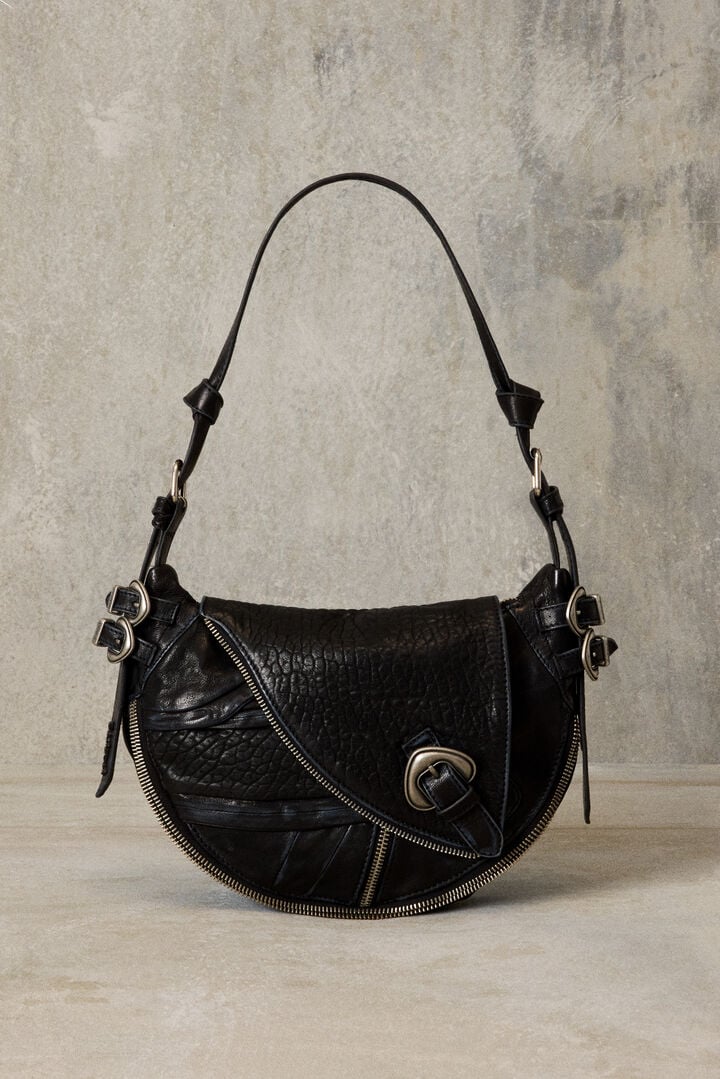 Medium textured leather studio bag