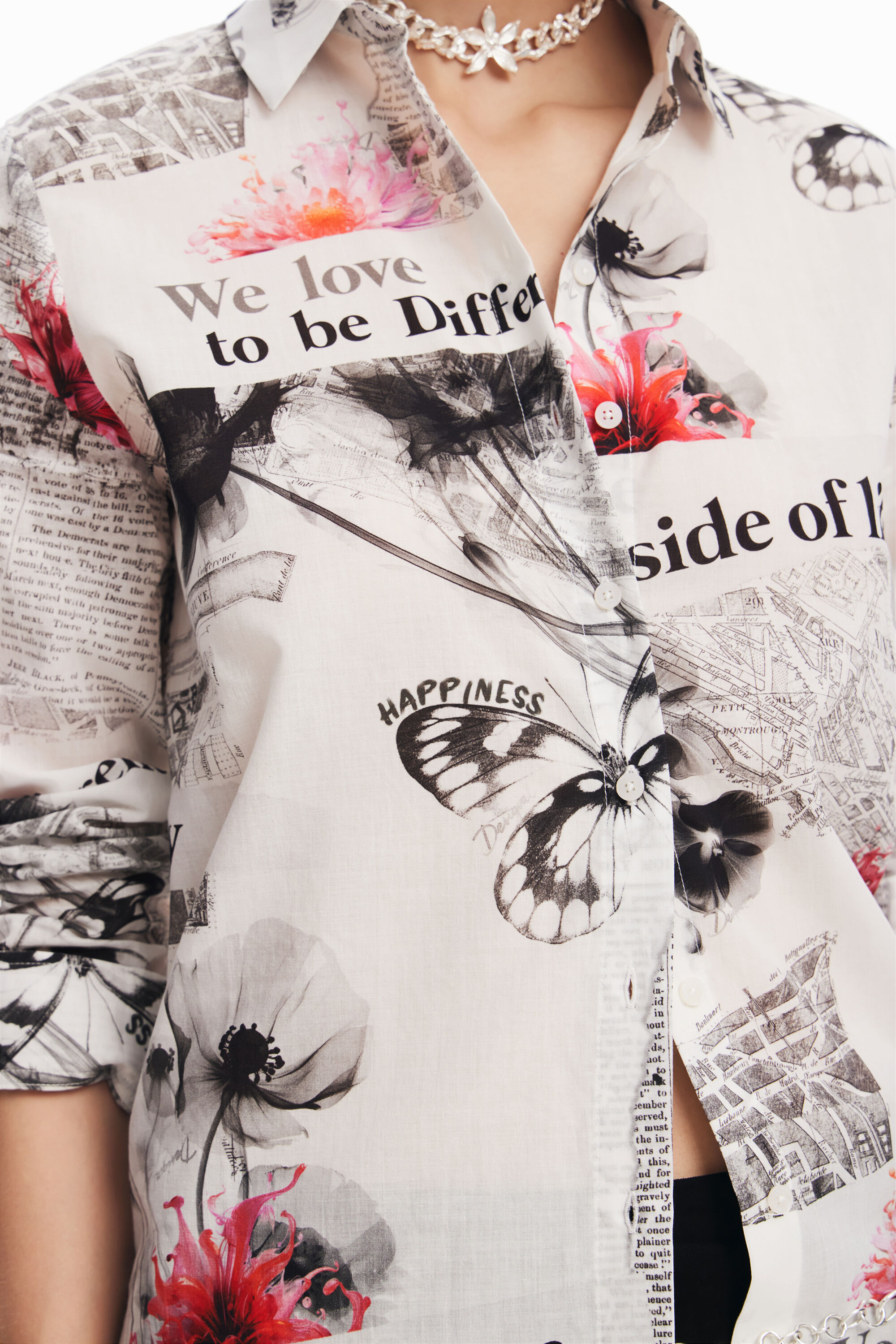 Camisa blanca desigual discount