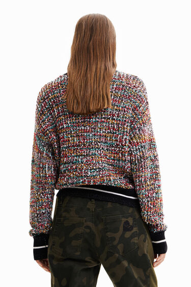 Pull tricot couleurs jaspées | Desigual