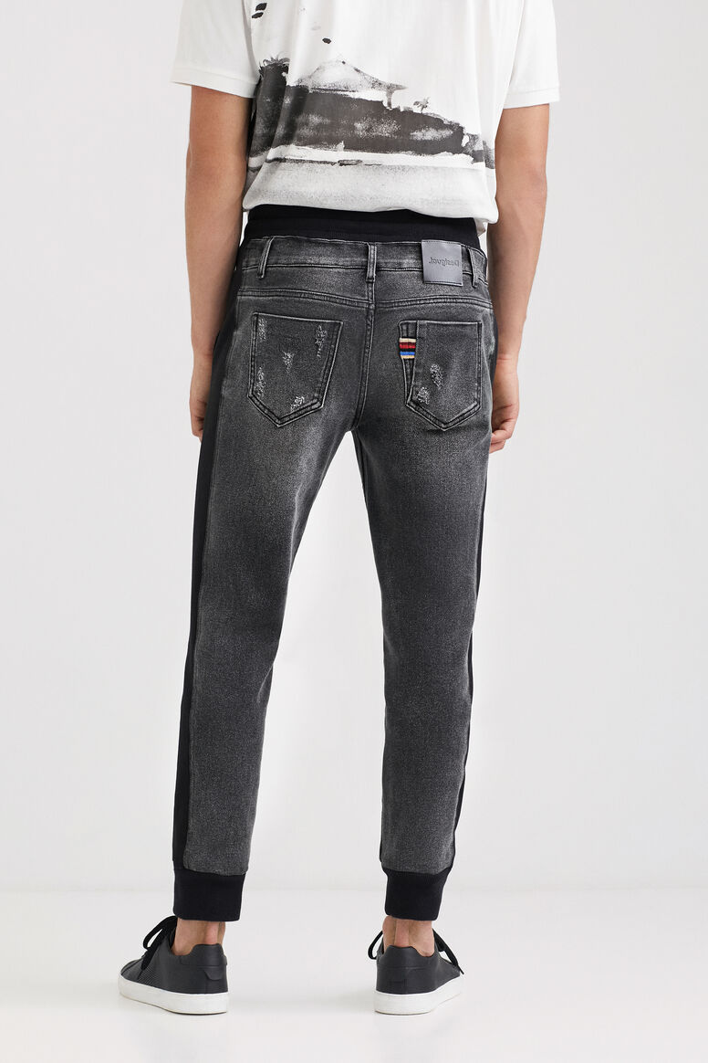 denim jogging bottoms