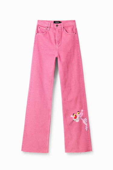 Bő szárú Rózsaszín Párduc farmer | Desigual