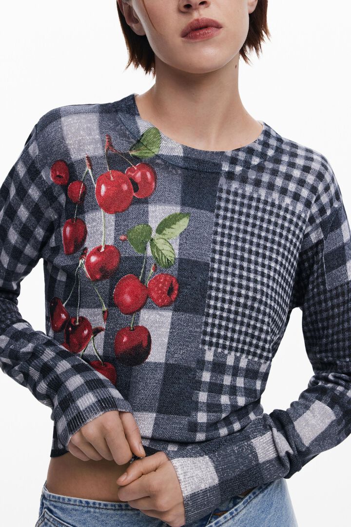 Su&eacute;ter vichy frutas